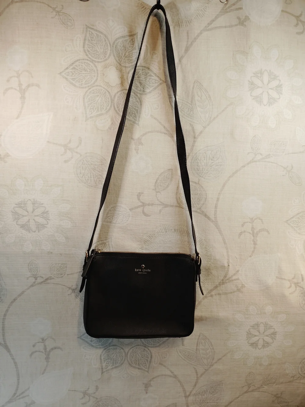 kate spade Black Crossbody Bag with Gold Logo